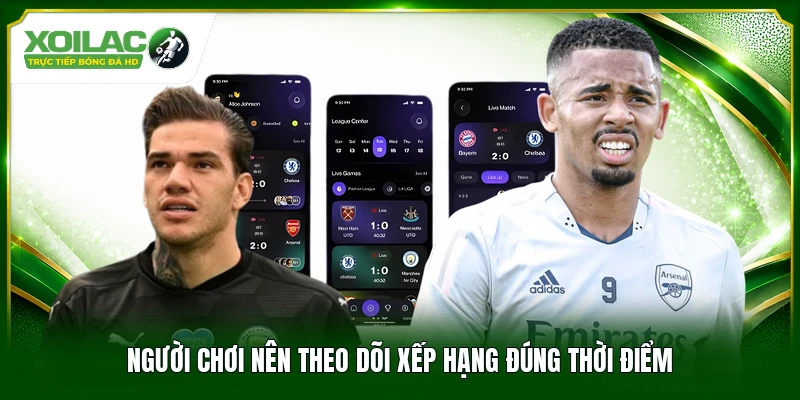 Người chơi nên theo dõi xếp hạng đúng thời điểm